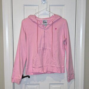 Lilly Pulitzer Lorina Bubblegum Pink Embroidered Zip-Up Hoodie M